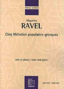 Ravel: 5 Mlodies populaires grecques for High Voice published by Durand
